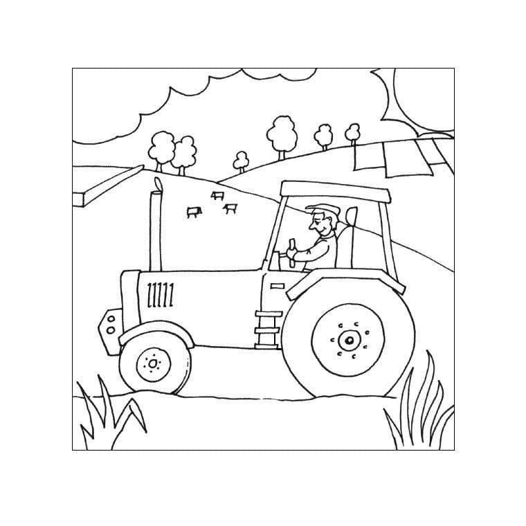 Un Agriculteur sur Tracteur