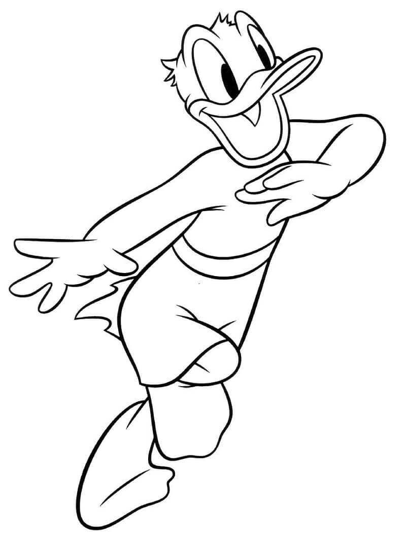Donald Duck qui court