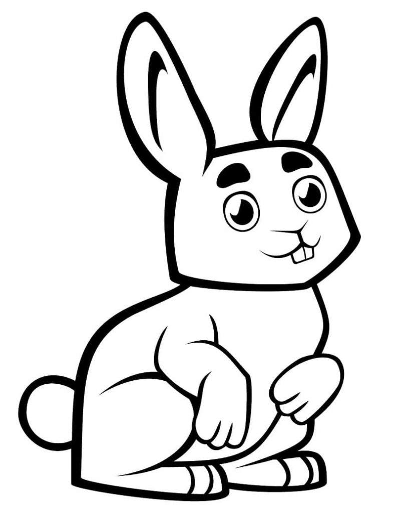 petit lapin mignon style dessin-animé