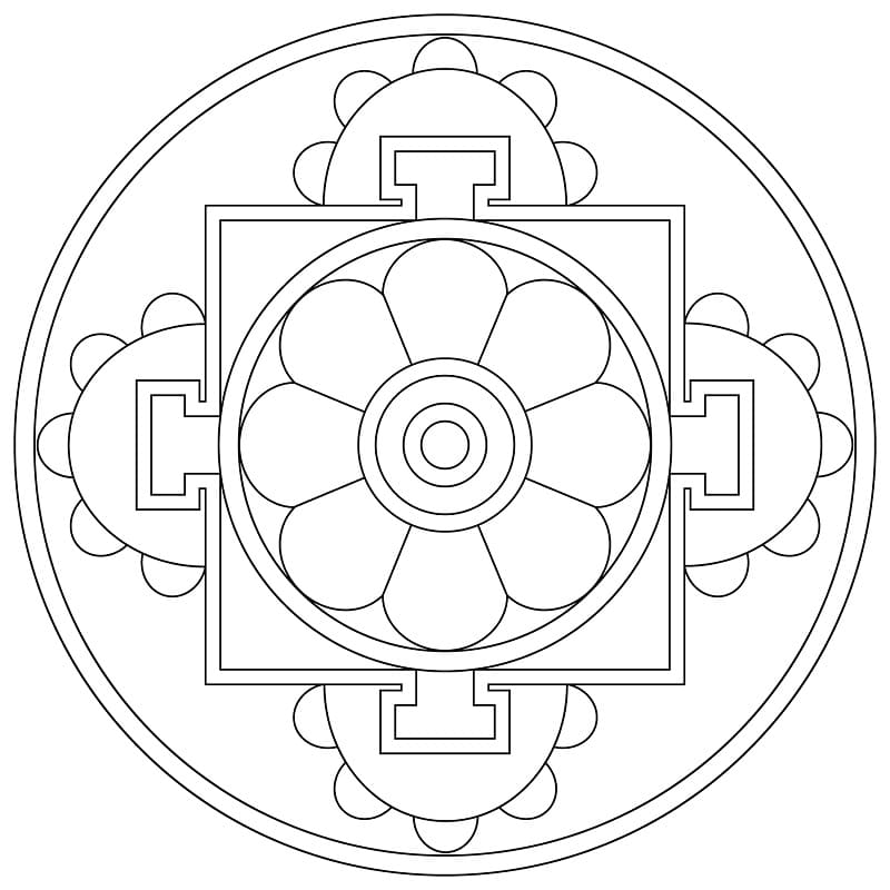 mandala simple tibétain