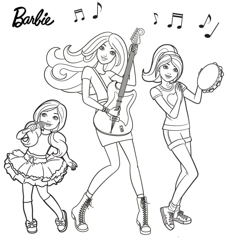 Barbie et Groupe de Musique