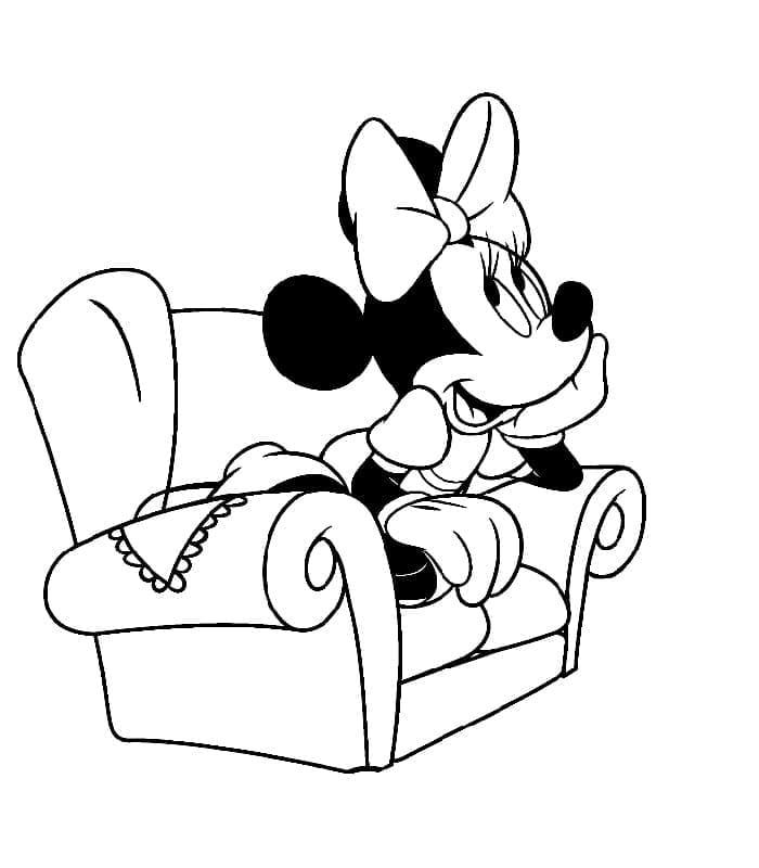 Minnie Mouse Sur Une Chaise
