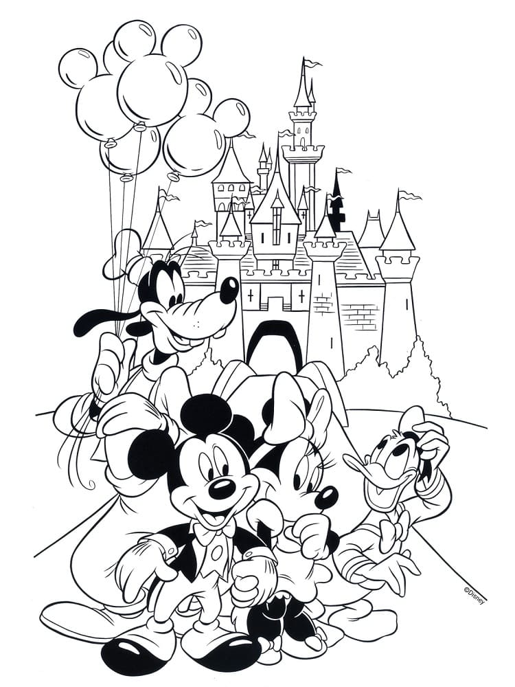 Personnages et Château de Disney