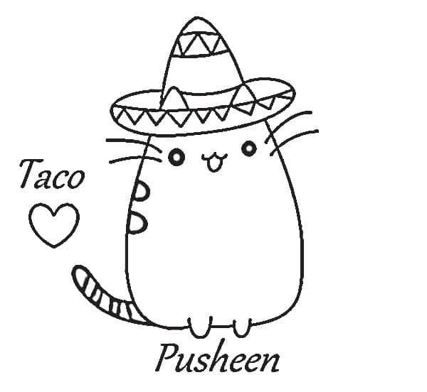 tacos pusheen kawaii
