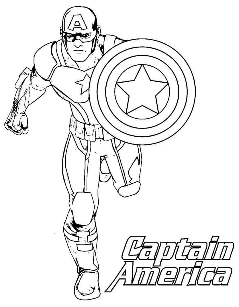 captain america en cours d'exécution