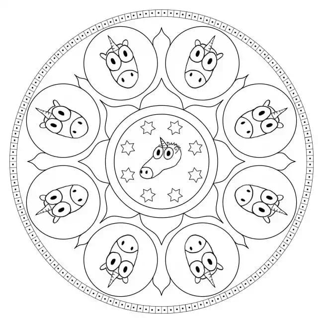 licorne mandala 11