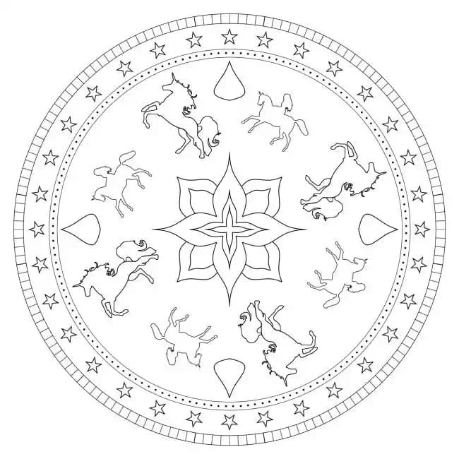 licorne mandala 9