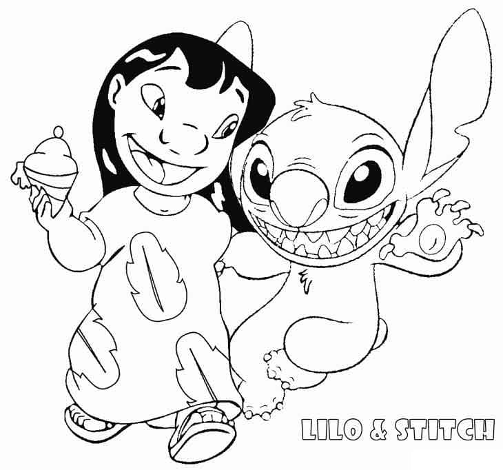 coloriage Lilo et Stitch gratuit 6299 - HÃ©ros