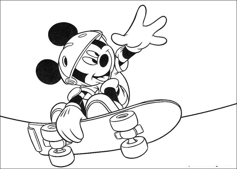 Mickey Planche à Roulettes