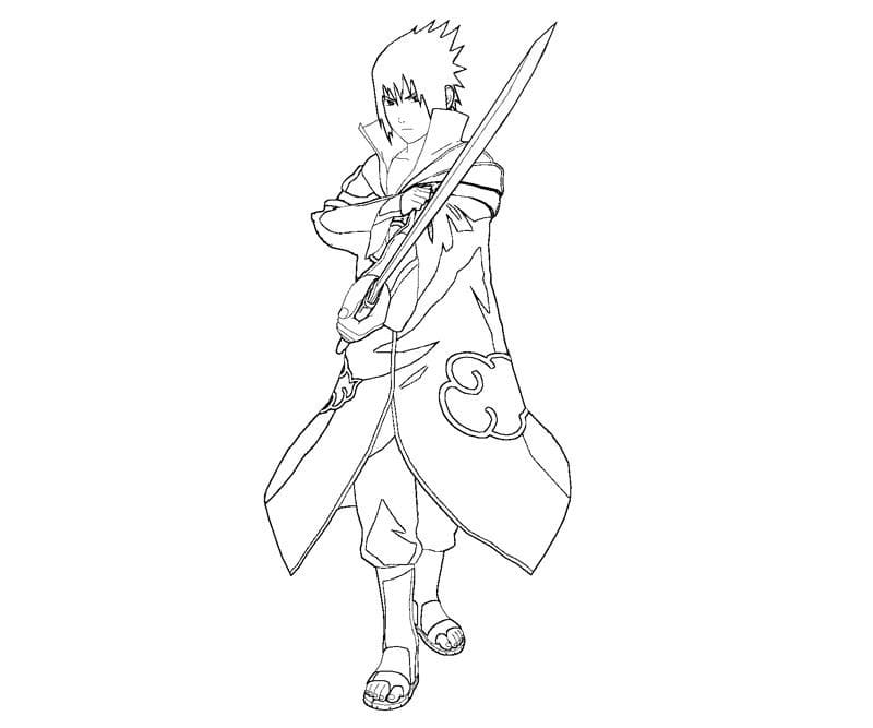 sasuke tenant une épée