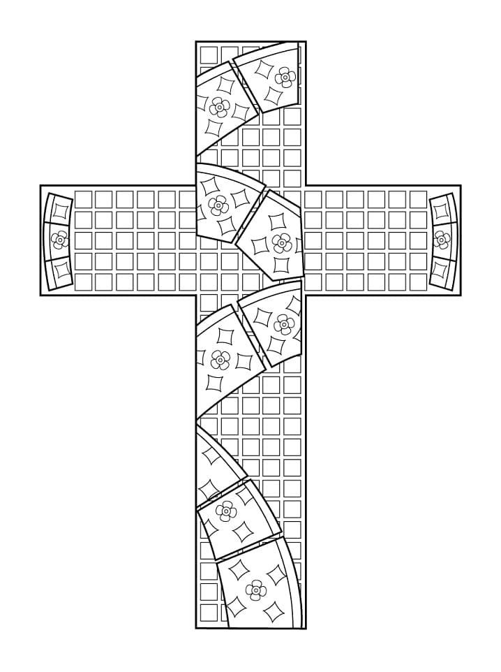 mosaïque en forme de croix