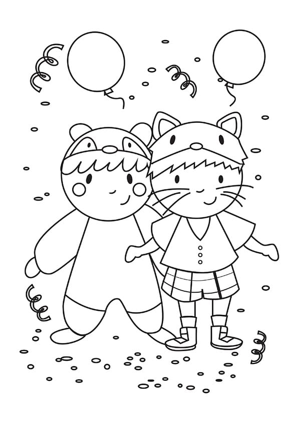 déguisements de carnaval, ours et chat