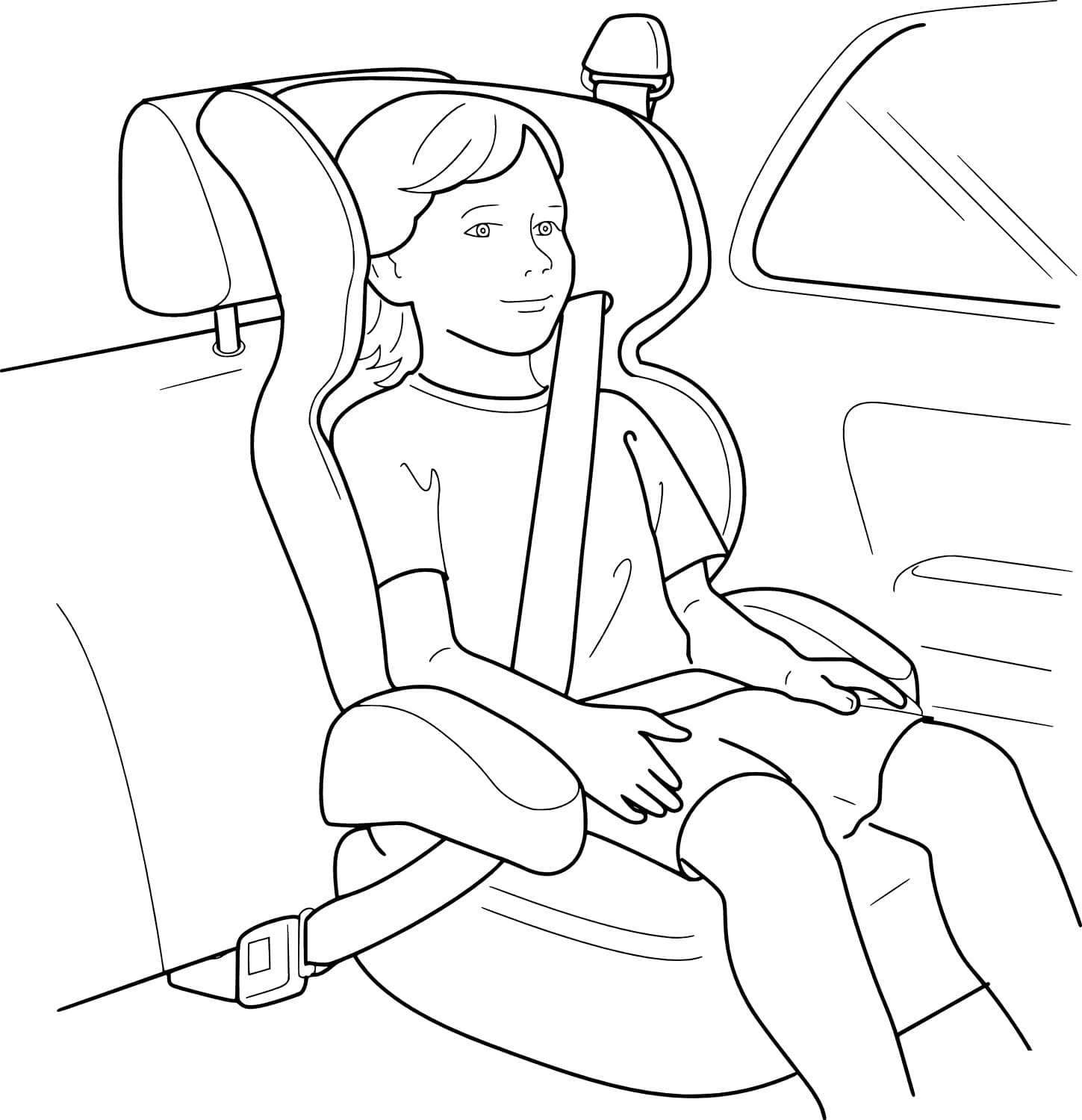 boucler la ceinture pour la sécurité voiture enfant