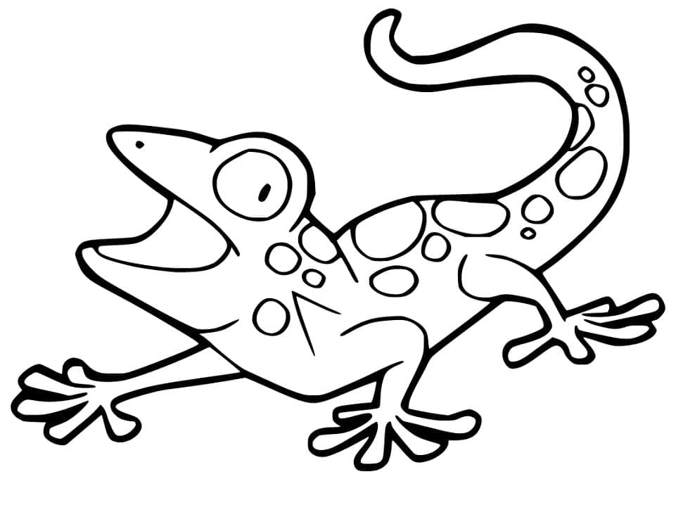 Gecko de Dessin Animé