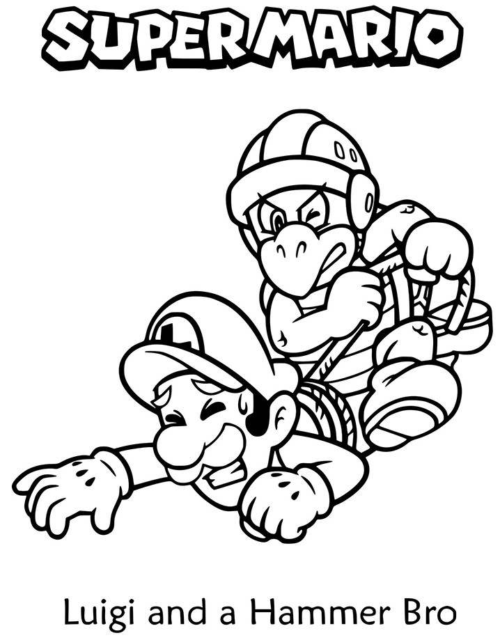 Luigi et Hammer Bro