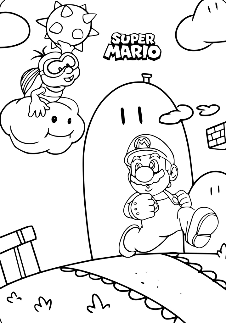 Super Mario en plein action dans le jeu
