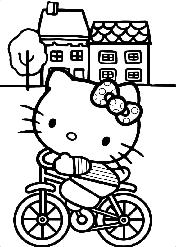 Hello Kitty Fait Du Vélo
