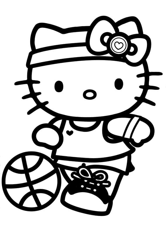 Hello Kitty Joue au Basket