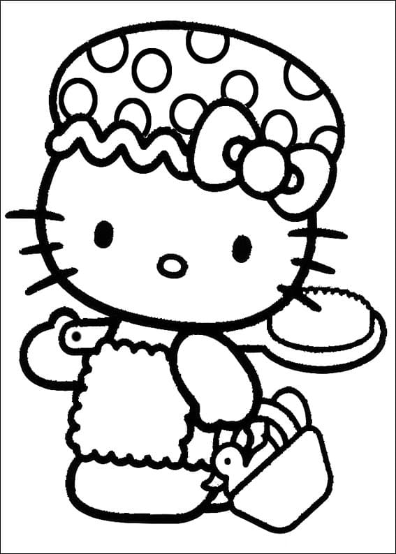 Hello Kitty Va Au Bain