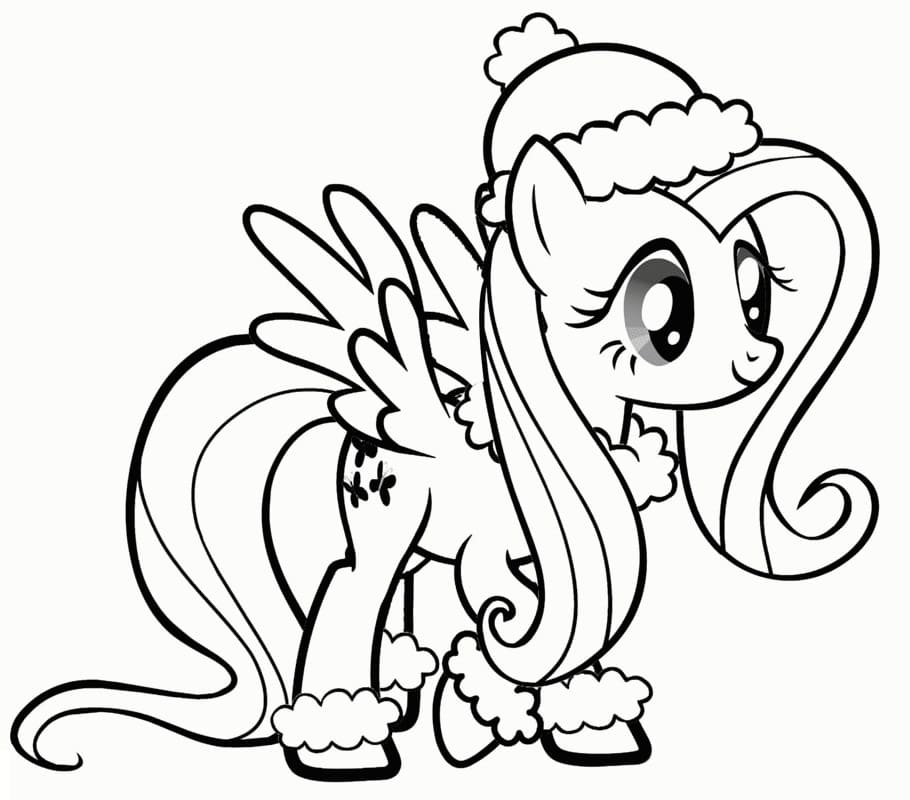 Coloriage: My Little Pony Fluttershy - télécharger et imprimer gratuit