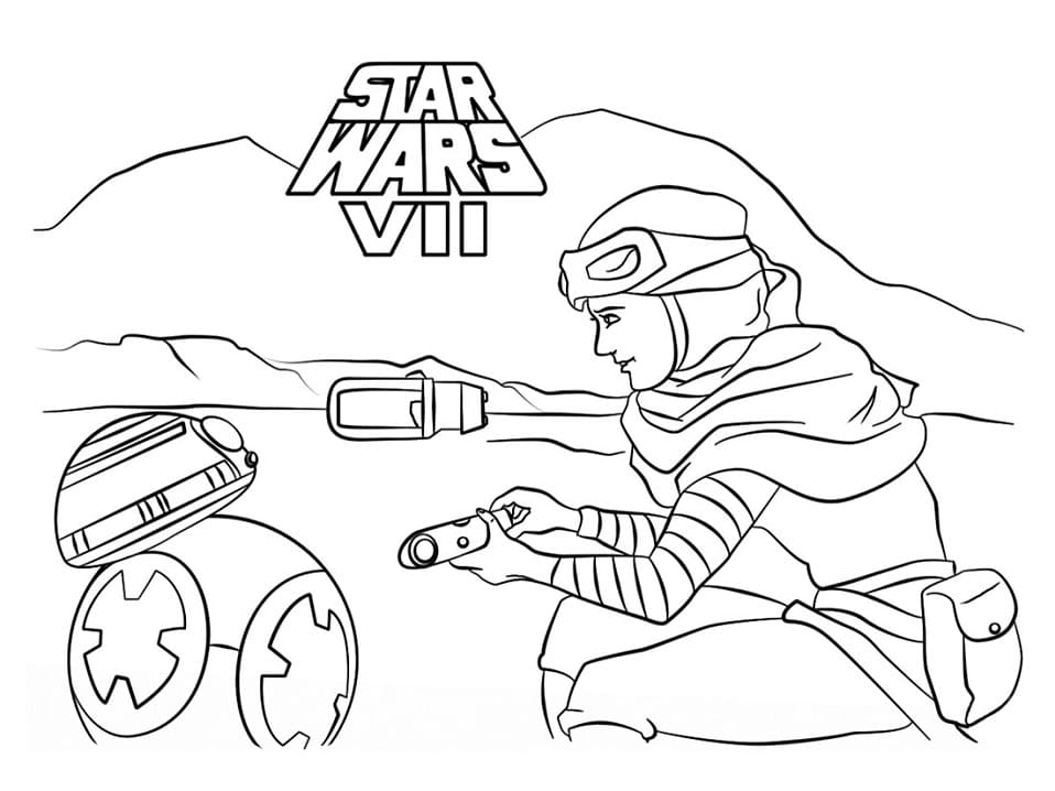 Rey et BB-8 de Star Wars