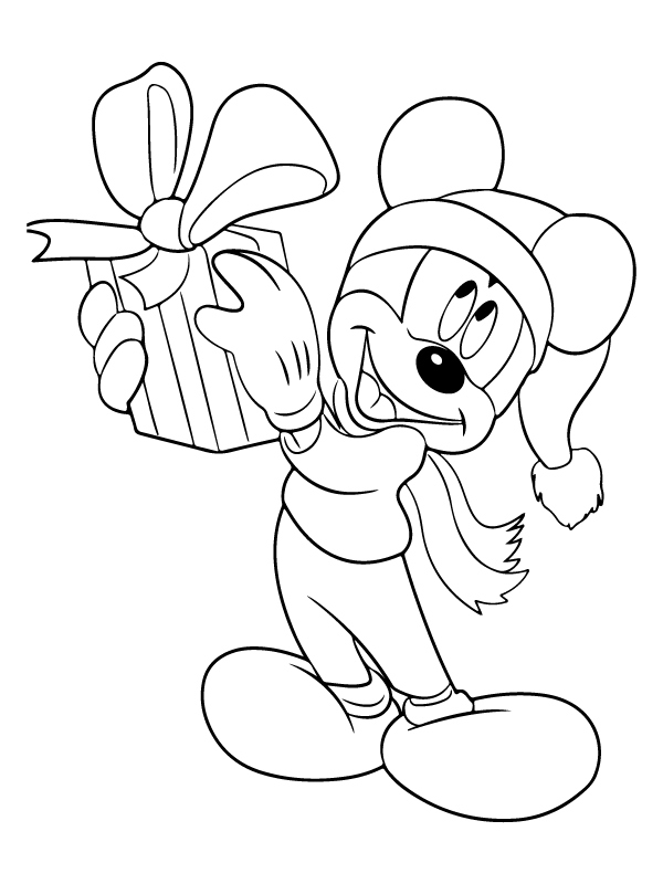 De Mickey Mouse Tenant un Cadeau