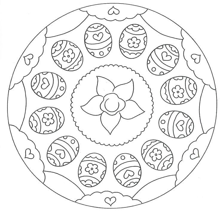 Fleur Mandala de Pâques