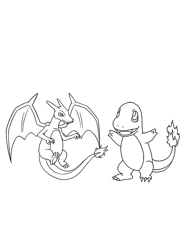 Charizard et Charmander