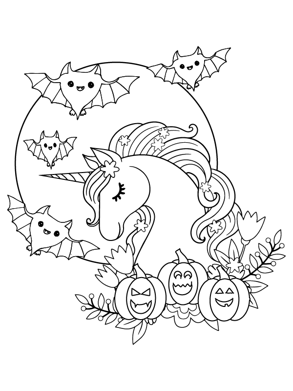 Licorne Halloween Jolie