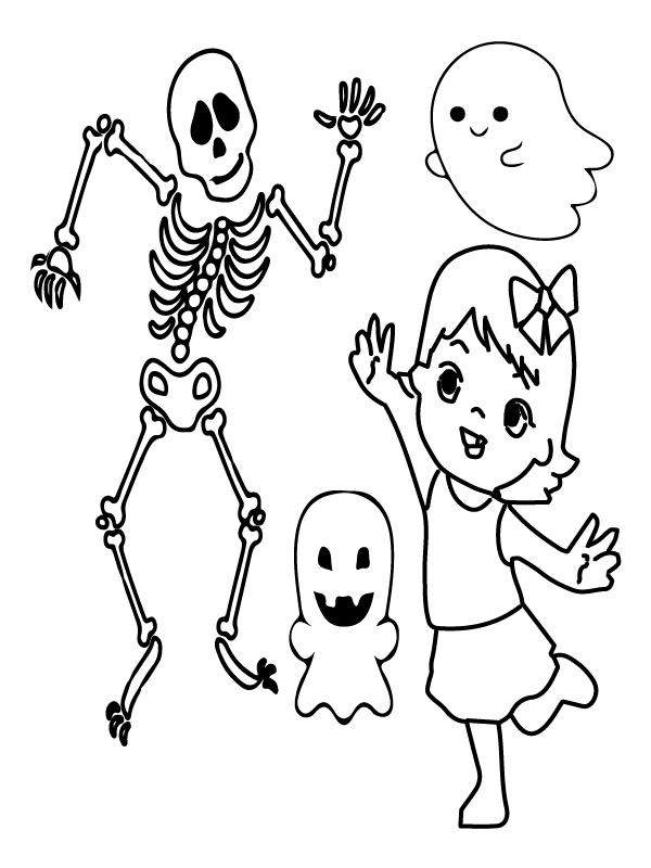 Squelette de maternelle Halloween