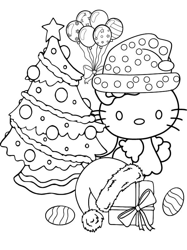 Sapin de Noël et Hello Kitty