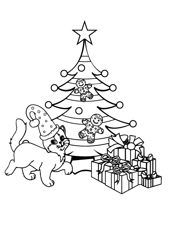 Image de Noël avec de Mignons Chats