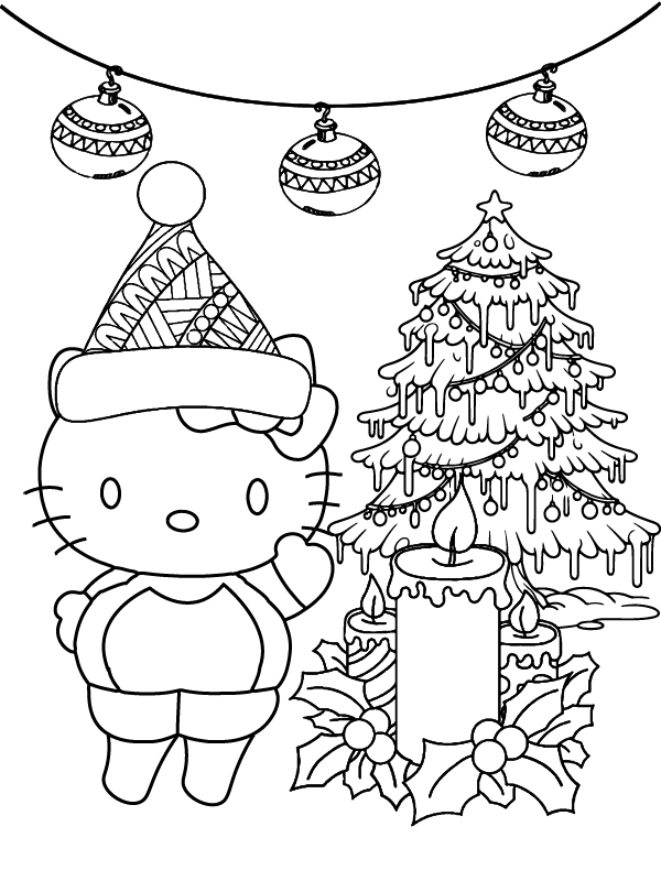 Hello Kitty et Bougie de Noël