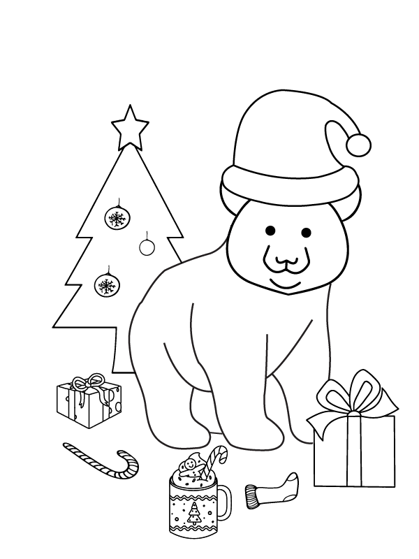 Ours Polaire de Noël Merveilleux