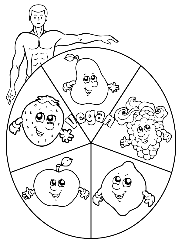 Imprimable de Coloriage Végétalien