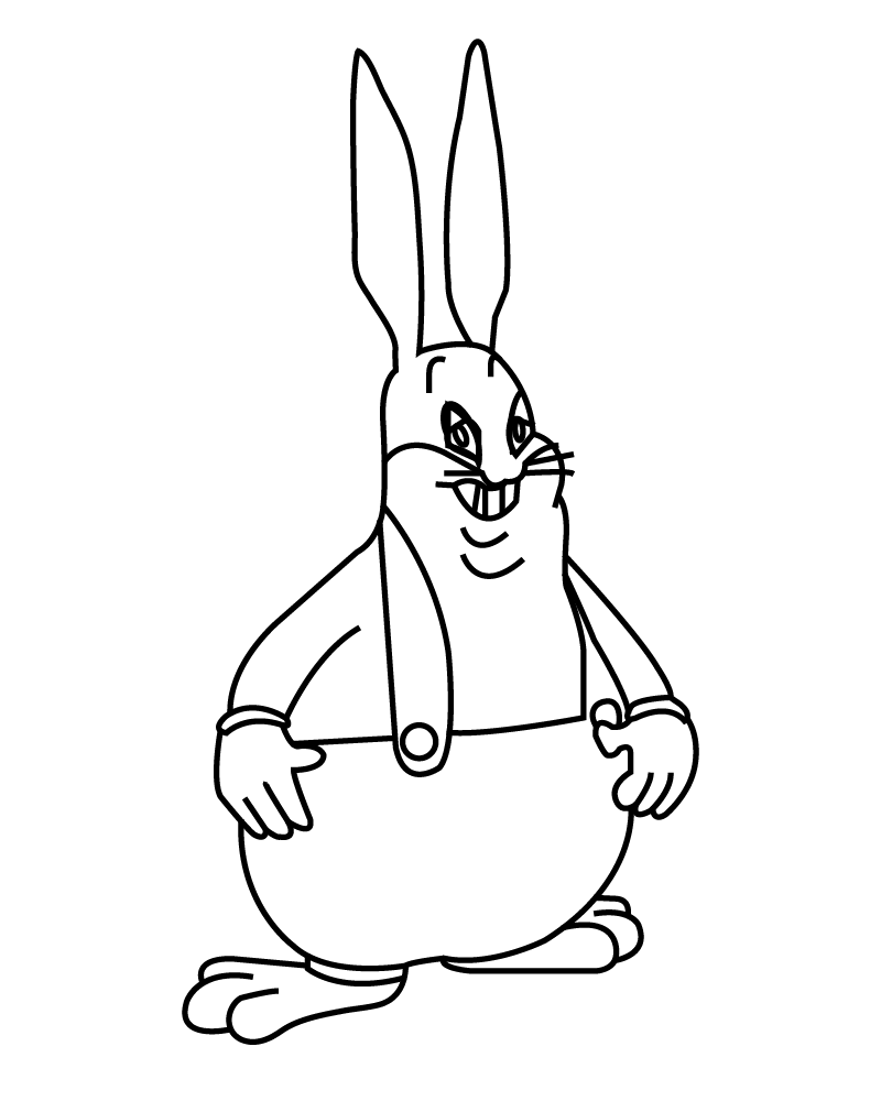 Big Chungus du Cirque Digital Étonnant Page à Colorier