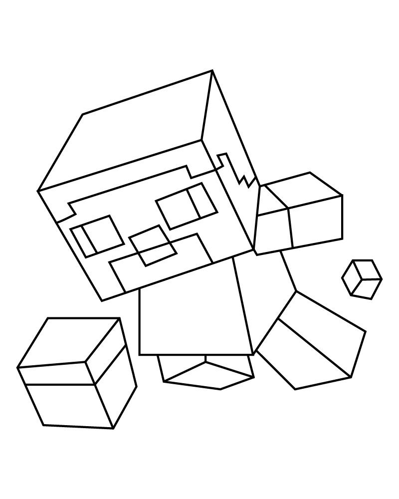 minecraft-dungeon-steve-coloring-page