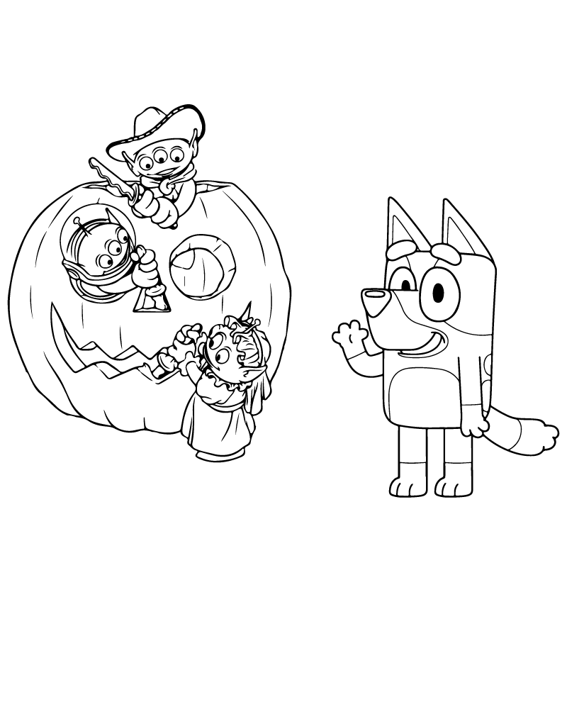 Imprimable Halloween de Bluey