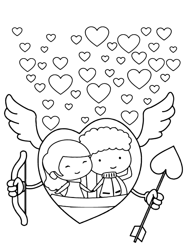 Cupidons pour une Saint-Valentin Mignonne