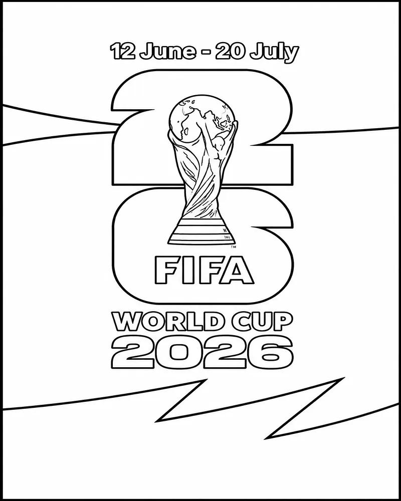 Coupe du Monde de la FIFA 2026 Pages de Coloriage