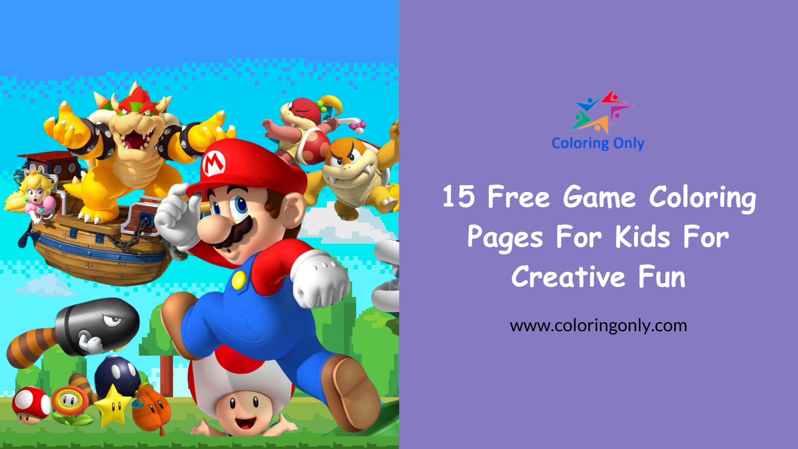 15 Free Game Coloring Pages For Kids For Creative Fun