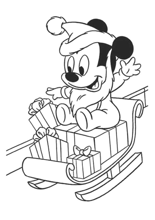 Mickey Mouse On Sleigh