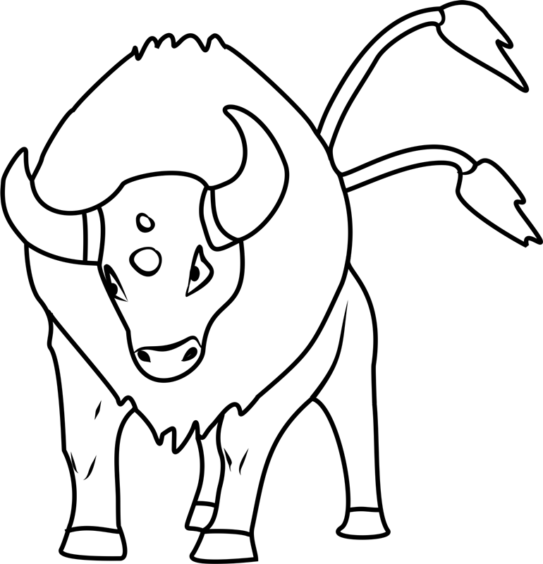 Tauros Pokemon Coloring Page