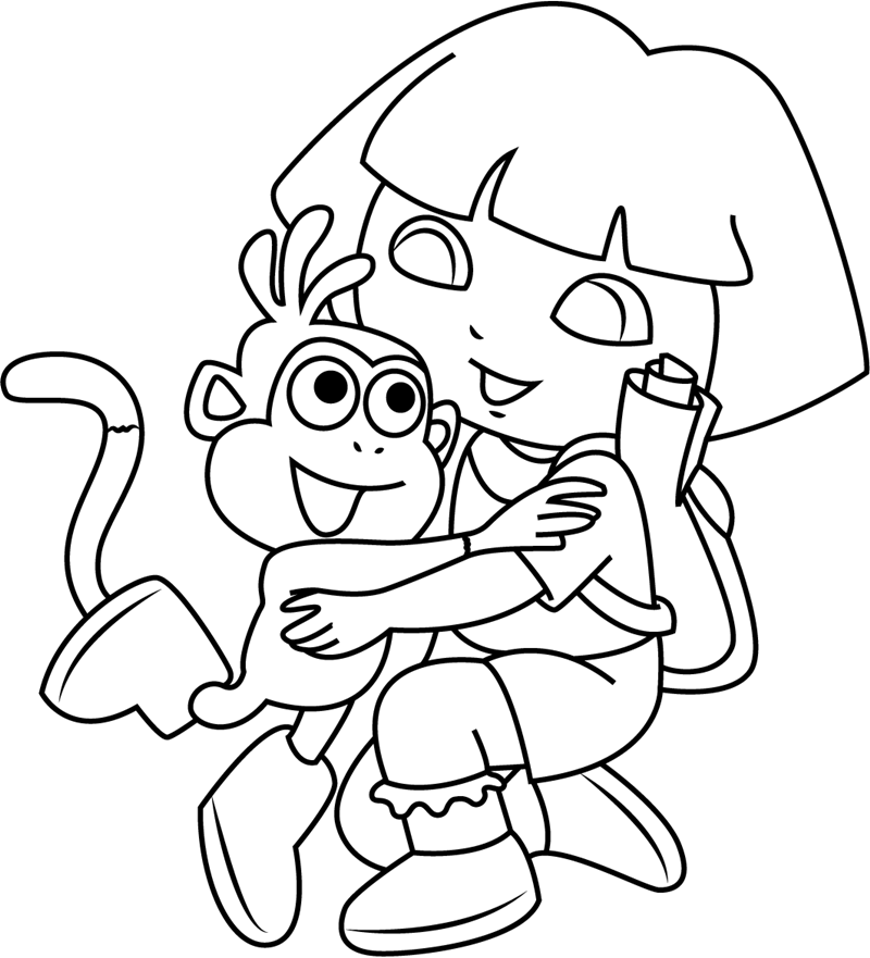 Dora Hugging Monkey