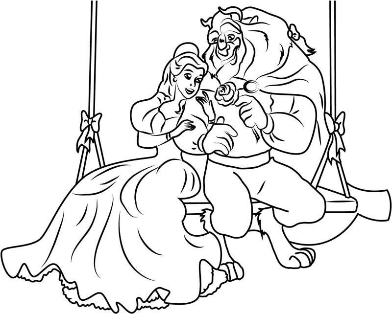 Belle And Beast On Swing