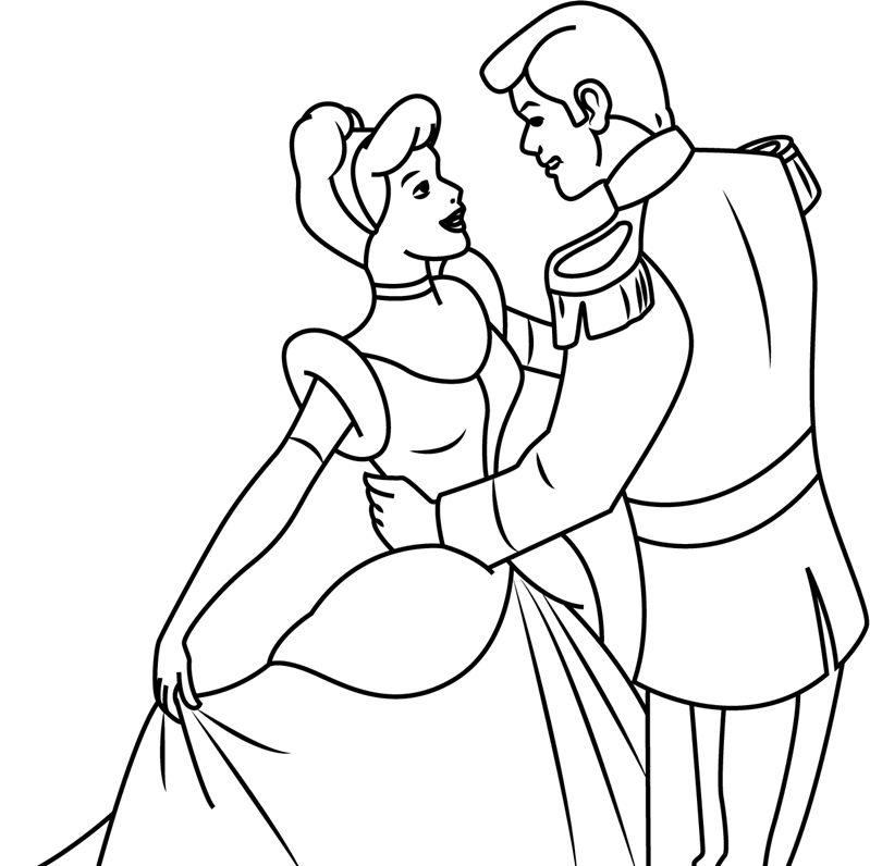Prince Charming And Cinderella Dancing