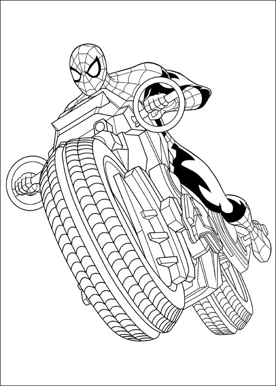 Spiderman Driving Motorcycle