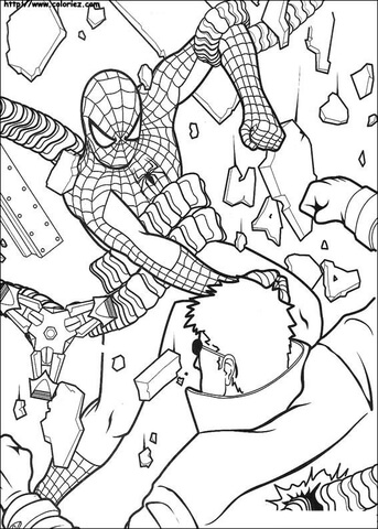 Spiderman Punching Doctor Octopus