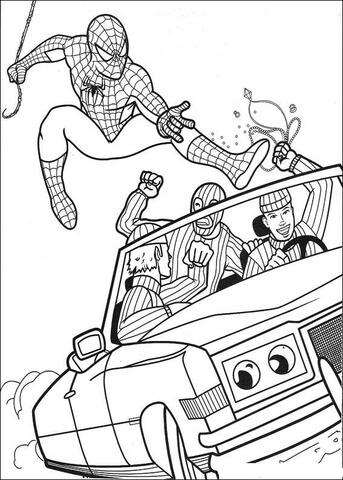 Spiderman Catching The Robber