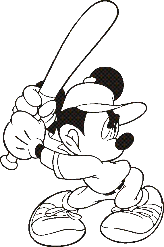 Playing Baseball With Mickey Mouse